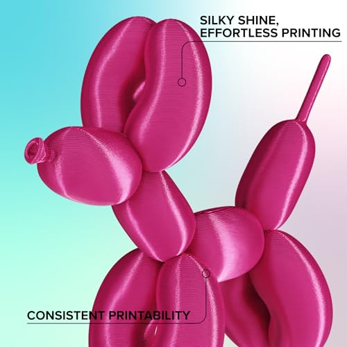 Image of Polymaker Panchroma Silk PLA Filament 1.75mm 1kg, Shiny Magenta, New and Improved Formula, Better Strength, Printing Speed and Clog-Free. Works in Most FDM and Multicolor 3D Printers.