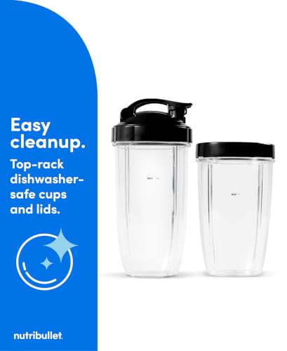 Image of nutribullet Pro Personal Blender, Shakes, Smoothies, Food Prep, and Frozen Blending, 32 Ounce Cup, 24 Ounce Cup, Flip-top Travel Lid, 900 Watt, Matte Black, NB9-0901AK