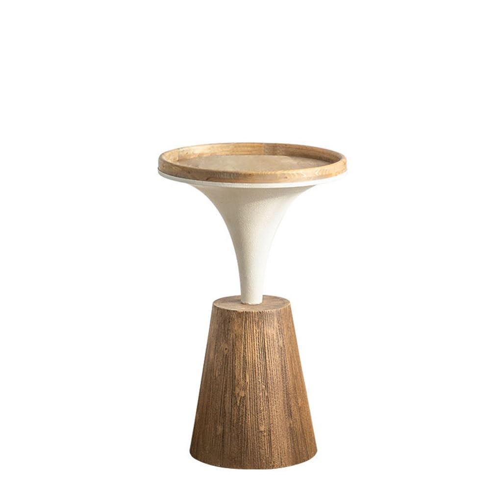 Table basse nordique ronde en bois pour salon et bureau