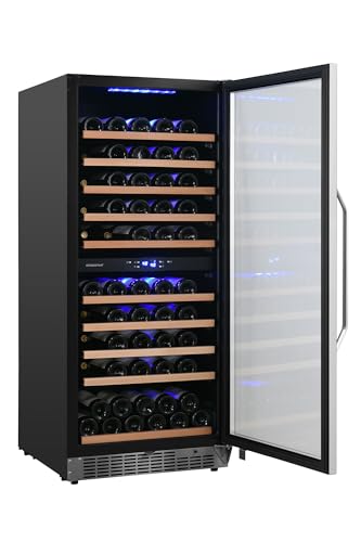 Image of EdgeStar CWR1102DZ 24 Inch Wide 101 Bottle Capacity Built-In Dual Zone Wine Cooler - Stainless Steel