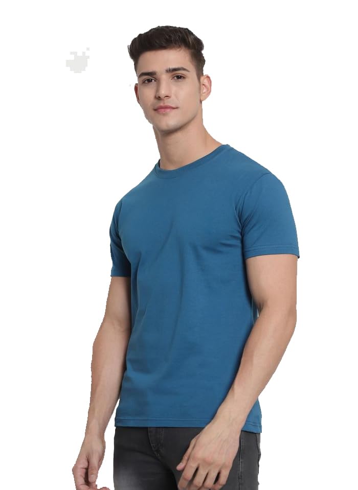 Men's Solid Polo Neck Casual Regular Fit Short Sleeve Cotton T-Shirt-image-42