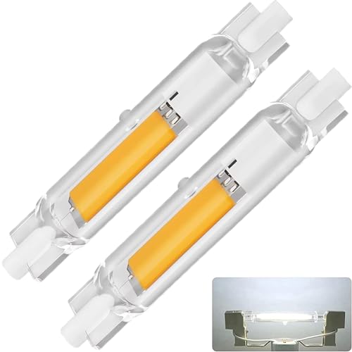MZIEIU Lâmpadas R7S LED 78 mm 20 W reguláveis, branco frio 6000 K, 2000 LM sem cintilação, LED COB 20 W lâmpada para lâmpada equivalente J78 200 W lâmpada halogéneo, iluminação de feixe de 360 °,