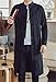HZCX FASHION Men's Vintage Cotton Linen Stand Collar Frog-Button Trench Coats DSB303-W201-85-SO-US L