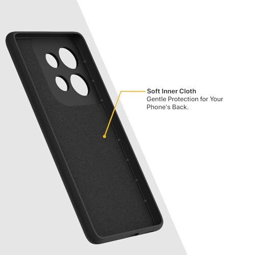 Image of Pikkme Back Cover for Moto Edge 50 Neo 5G Camera Protection 3D Hexa Cube Design Silicone Protective Bumper Case (Black)