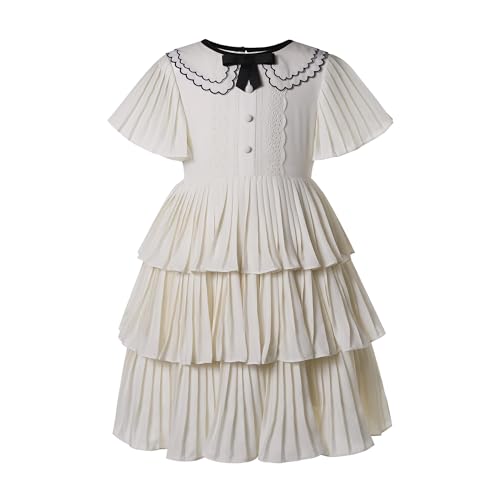 Pettigirl Girls Vintage Summer Ruffle Chiffon Graduation Clothes Kid Holiday Dress Size 3 4 5 6 7 8 9 10 11 12 13 14
