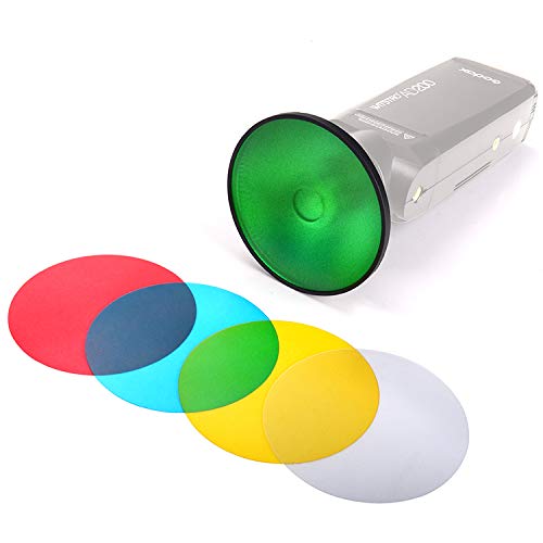 GODOX AD200Pro AD200 PRO com kit de filtros de refletor e cor, 200Ws 2.4G estroboscópio de flash, 50