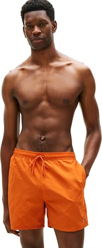 Tommy Hilfiger Men's Medium Drawstring Um0Um03477 Swim Trunk, Orange (Bonfire Orange), M