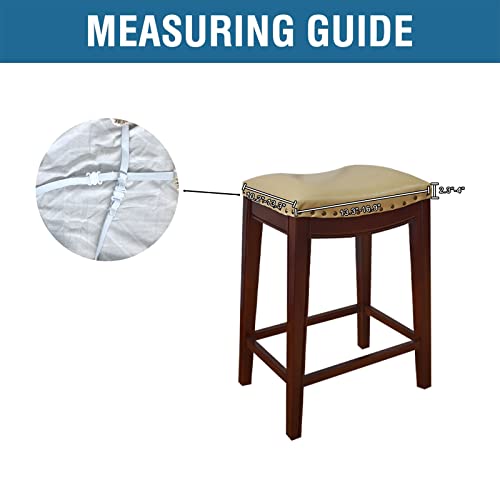 Krfoonn 2 Pack Rectangle Bar Stool Covers Printed Chair Seat Slipcovers Washable Stool Upholstered Protector Slipcover For Dining Room Living Room With Nonslip Elastic Band, 39 #TOP5