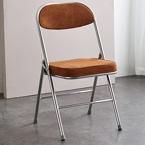 Chaise de conférence de bureau rétro en velours côtelé marron pour salle de réunion élégante