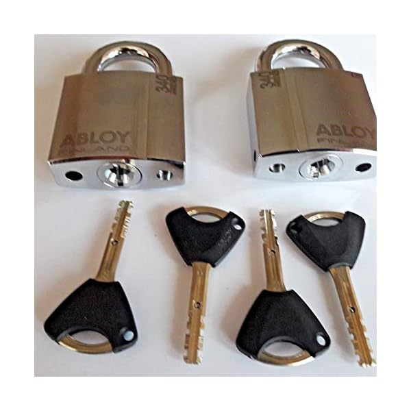 2 X ABLOY PL340/25T PROTEC2 /Keyed Alike Padlocks with 4 Keys and ID Card - Image 6