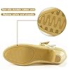 ADAMUMU Little Girls Princess Shoes Glittler Gold ... #2