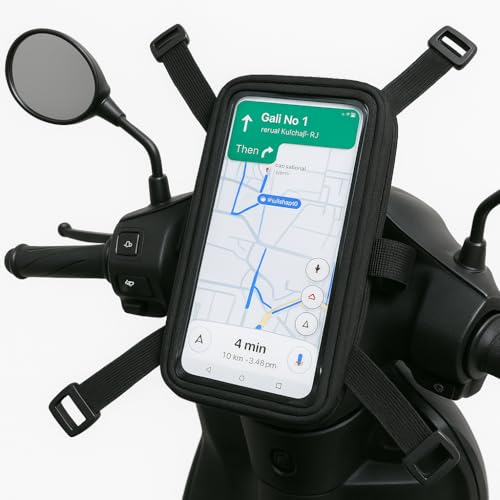 Image of Scooter Mobile Phone Holder Bag with Transparent Touch Screen Window, Compatible with Suzuki Access