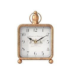 Chime Tide Vintage Gold Table Clock on Stand, Desk and Shelf Decor Clock, French Rustic Style Chime Tide Vintage Gold Table Clock on Stand, Desk and Shelf Decor Clock, French Rustic Style item