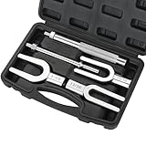 weyleity Ball Joint Separator Set | 5PCS Pickle Fork Splitter Kit Tie Rod Tool Set Ball Joint Tie Rod Pitman Arm Remover Separator Set for Cars and Light Trucks (Black)