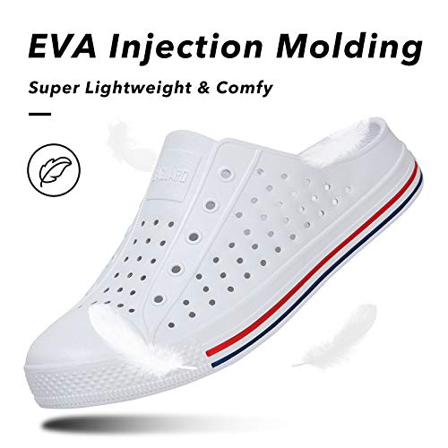 Saguaro Womens Mens Garden Clogs Shoes Casual Slippers Unisex Quick Drying Sandals Summer Anti-Slip Beach Shoes White #TOP1