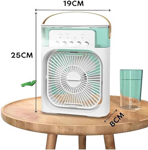 Mini Ventilador Climatizador De Ar Solta Vapor Bastante Silencioso Com Reservatorio Para Agua Gelada