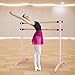 Goplus 4FT Portable Ballet Barre, 46’’ Freestanding Adjustable Double Ballet Bar for Stretch, Ballet, Dance, Home Gym School Balance Training Barre for Adults Youth Toddler Kids (Pink)