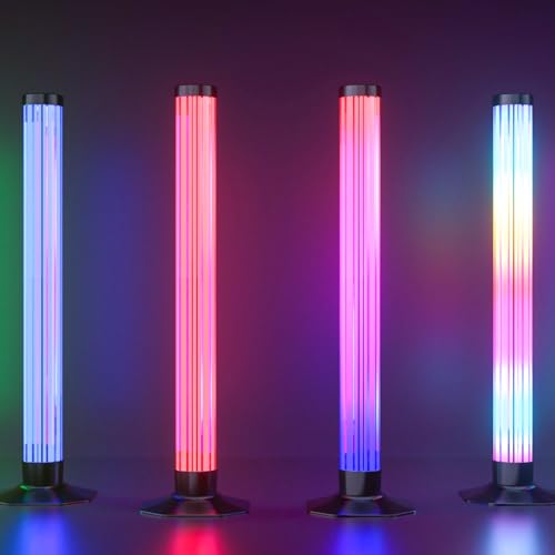 Image of MIHEAL 360 RGB Light Bars LED TV Backlight with DIY Music Sync Modes Smart Bluetooth Control, 8 Scene Modes Color Light Bar for Room Decoration, Gaming, PC, TV