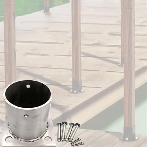 Wooden Pavilion Base Support for Pergola Post Base for Terrace (Diameter: 50-200mm) Mailbox Stand Ground Anchor Easy Installation Rustproof 150 x 120mm (5.9 x 4.7)
