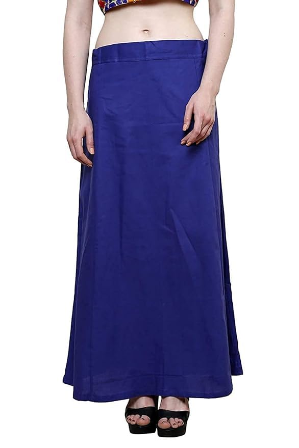 khushi Girl Women's Royal Cotton Readymade Petticoat for Saree (Size-Small) Color-Blue-picture-11