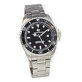 Herren-Armbanduhr – Ocean Master, Taucheruhr Design, Quarz-Uhrwerk, schwarzes Zifferblatt, drehbare Lünette