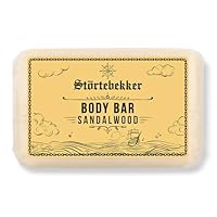 Störtebekker® Premium Body Bar Sandelholz | Festes Duschgel Männer | Feste Duschseife Herren & Damen | Natürliche Reinigung, herrlicher Duft | handgefertigt & ohne Zusätze (120g)