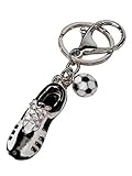 Ball Schlüsselanhänger ~ Fußball Schuh schwarz weiß ~ Fußballschuh Soccer Anhänger