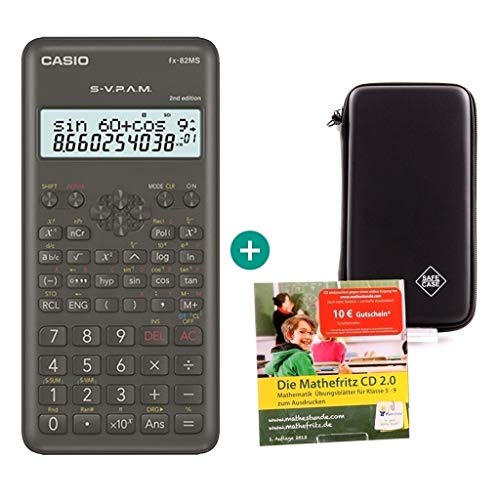 Casio FX-82MS 2 + Mathefritz CD de aprendizaje CALCUSO (alemán) + SafeCase Funda protectora SafeCase
