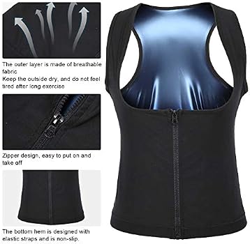 Chaleco Sauna Fajas Reductoras Adelgazantes Mujer, Corset Reductor Cintura, Camiseta Neopreno Inodoro, Faja Lumbar Deportiva, Chaleco Sauna Para Reducir Abdomen Y Quema Grasa ( Color : Black , Size Chaleco Sauna Fajas Reductoras Adelgazantes Mujer, Corset Reductor Cintura, Camiseta Neopreno Inodoro, Faja Lumbar Deportiva, Chaleco Sauna Para Reducir Abdomen Y Quema Grasa ( Color : Black , Size