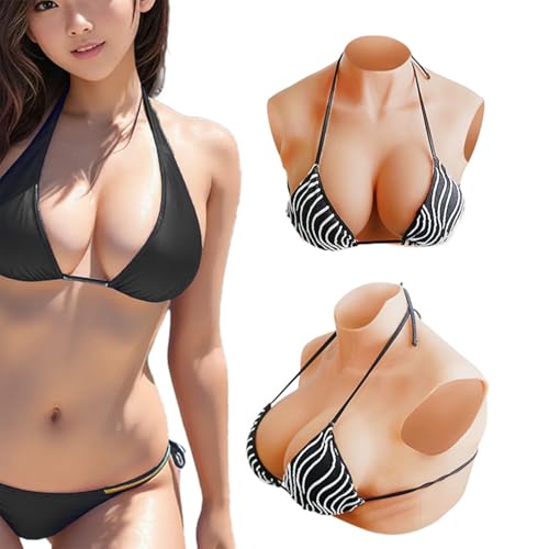 Silicone BreastPlates, Fake Boobs Silicone Breast Form B-S Cup For Transgender Drag Queen Crossdressing Cosplay
