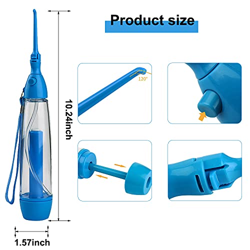 image for Barafat Dental Water Jet Flosser Manual Pump, Portable Water Pick Teet