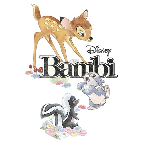 Disney Boy's Bambi Movie Logo with Flower and Thumper T-Shirt2