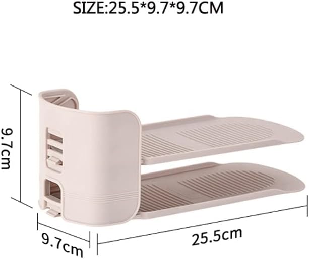 大人气大セール現品JSY 収納する 5 個/10 個の省スペース靴スロット オーガナイザー、3 レベル調節可能な靴スタッカー シューズホルダー (Co 片手で履ける