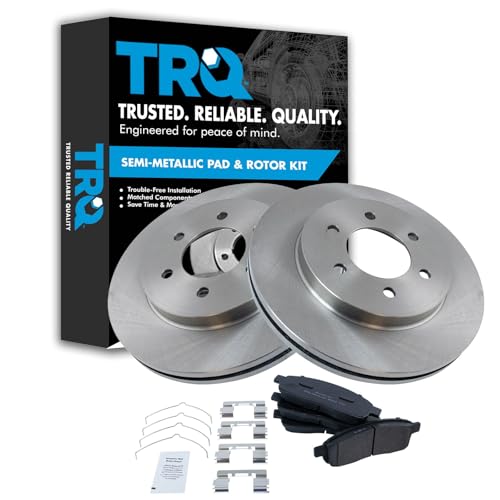 TRQ Front Semi-Metallic Brake Pad & Rotor Kit