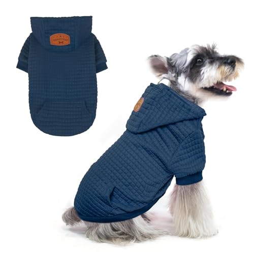 Image of BEAUTYZOO Dog Hoodies Sweater for Small Dogs,Waffle‑Like Laminated Pet Coat