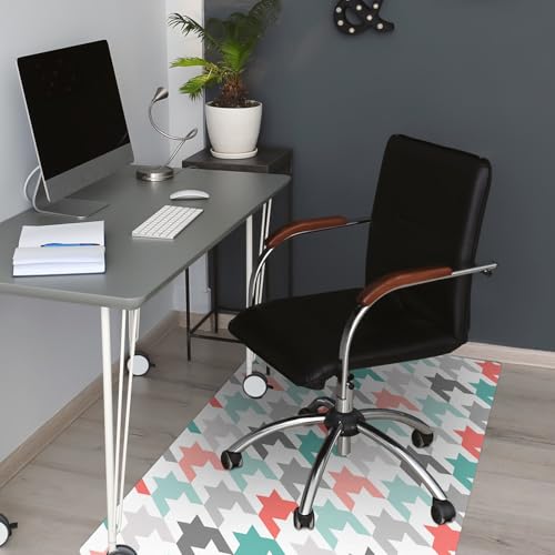 Tapis de chaise protège-sol PVC rectangulaire imperméable 100x70 cm