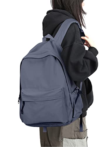 Image of School Backpack for Girls Water Resistant High School Book Bag Simple Backpack for Teens Boys Girls, Lightweight Simple Middle School Back Pack Daypack