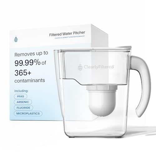 Clearly Filtered No.1 Filtered Water Pitcher/Updated Model/Targets 365+ Contaminants e.g.