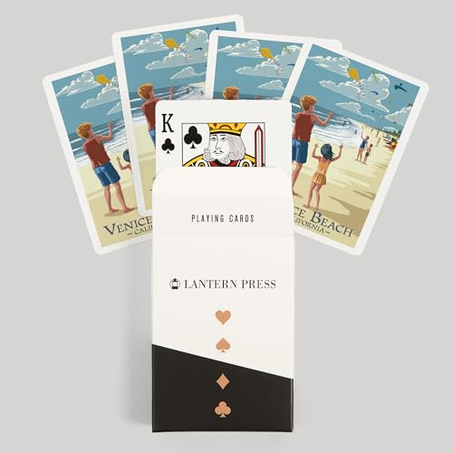 Lantern Press Venice Beach, California, Baraja Poker 52 cartas miniatura 6