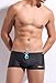 WUAMBO Men's Solid Swimming Shorts Fashion Swimwear Black US S with Asian Tag L (Waist:29