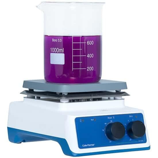 Cole-Parmer SHP-200-S-120 Stuart Undergrad Analog Stirring Hot Plate, 6" x 6", Aluminum; 120 VAC