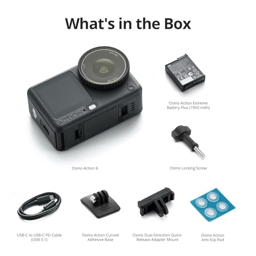 Image of DJ I Osmo Action 6 Standard Combo 4K Action Camera 1 /1.1 Inch Sensor Variable Aperture f2.0 f4.0 Waterproof Cold Resistant Stabilization Long Battery for Travel Sports Vlogging