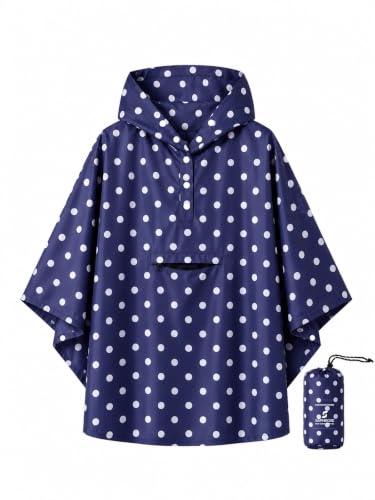 Image of SaphiRose Lightweight Kids Rain Poncho Jacket Waterproof Outwear Rain Coat