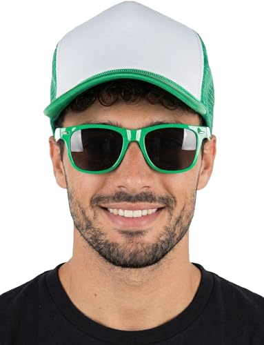 Image of Funky Junque Foam Trucker Hat, Trucker Hats for Women & Men - Blank Adjustable Snapback Mesh Back Baseball Cap