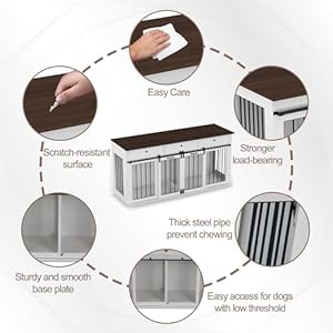   Dog-Crate-Indoor-Furniture-for-2-Dogs-716-Dog-Kennel-with-3-Drawers-and-Sliding-Doors-Heavy-Duty-Wooden-Dog-Cage-for-Large-Medium-Small-Dogs-White