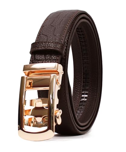 Image of WildHorn Men's Genuine Leather Belt for Men| Premium Auto-Lock Buckle | Adjustable up to 48 inch | Formal & Casual Wear | Micro-Adjust Fit | Stylish Gift Box Included