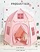 besrey Kids Play Tent, Large Kids Playhouse with 1 Door & 3 Windows, Children's Fort with Star Lights, Indoor & Outdoor Playhouse, Hexagonal Toddler Tent, 61