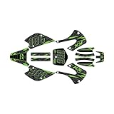Kalair GFX Graphics Kit for Kawasaki KX85 / KX100 (2001-2013) Twitch Series Green 9 Mil - Easy Go - Dirt Pit Bike Motorcycle Sticker, Dirtbike Racing Decal Motocross Accessories no-Plastics