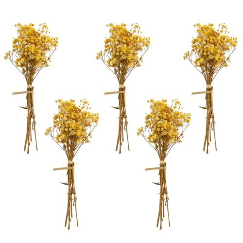 Ramo de flores secas Gypsophila natural Yellow 12cm