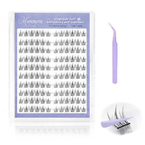 Hannea 120Pcs Self Adhesive Eyelashes Pre-Glue Lash Clusters No Glue Needed